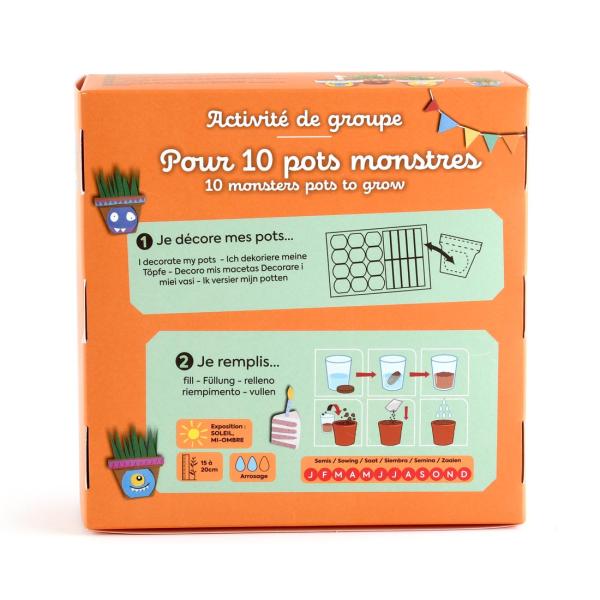Radis et Capucine - Kit jardinage pour enfants - 10 pots à personnaliser - MEDIA_PACKAGING_VERSO